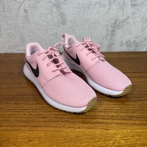 NEW Nike Roshe G Girls Golf Shoes Pink Black White Size 6Y Spikes